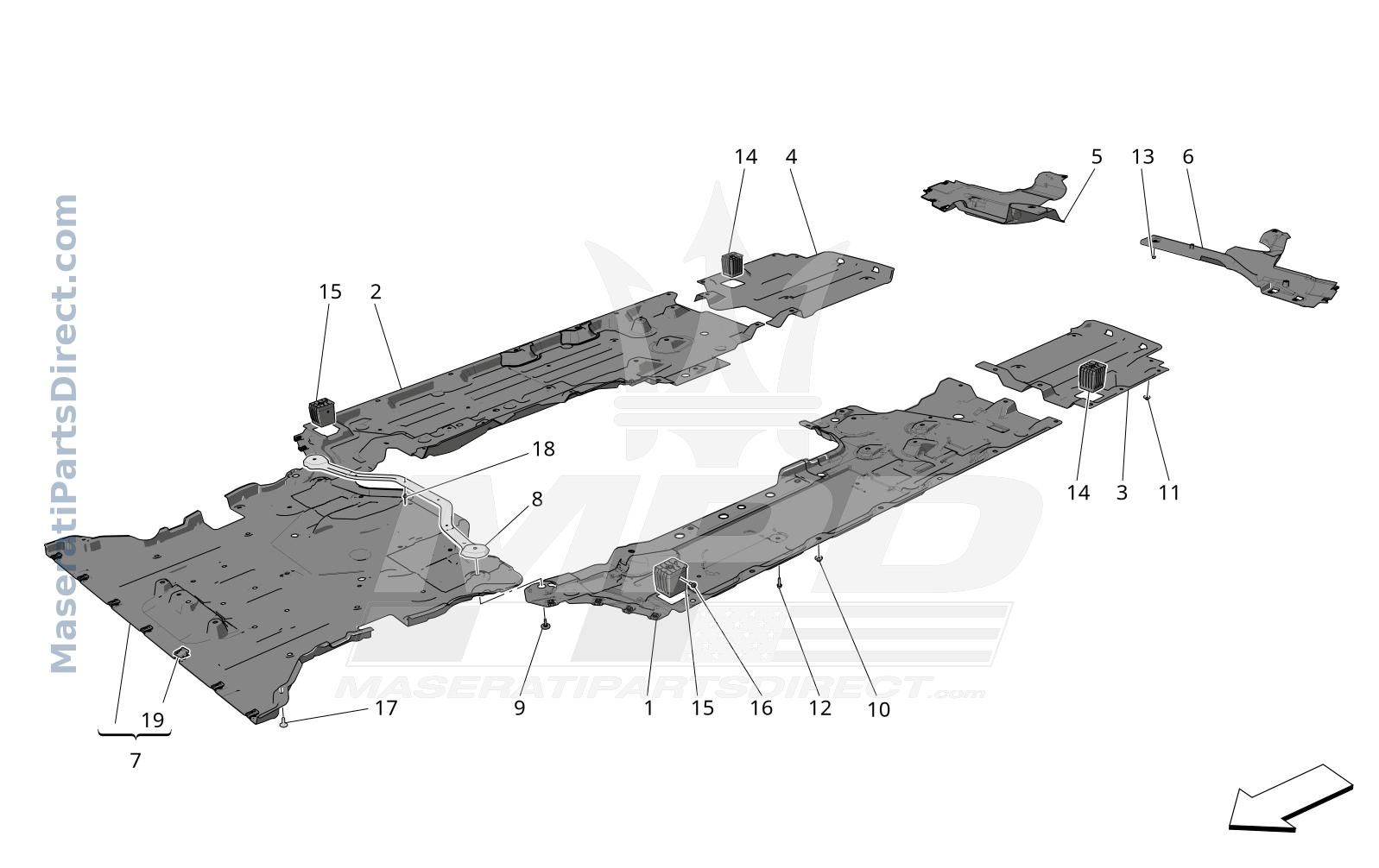 09.14 - 1 - UNDERBODY AND UNDERFLOOR GUARDS Diagram