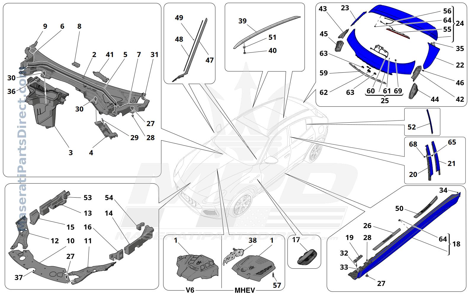 09.15 - 1 - SHIELDS, TRIMS AND COVERING PANELS Diagram