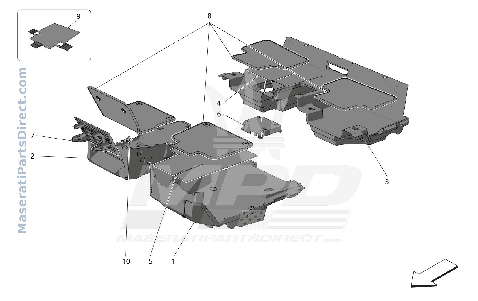 09.60 - 1 - PASSENGER COMPARTMENT MATS Diagram