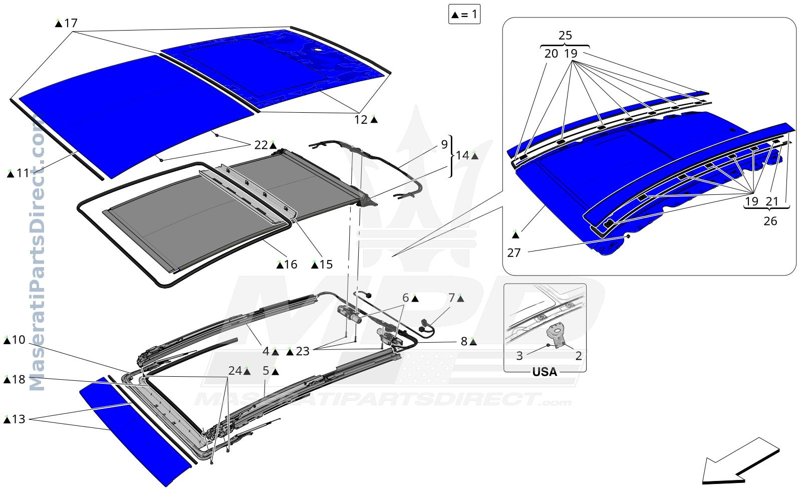 09.71 - 1 - SUNROOF Diagram