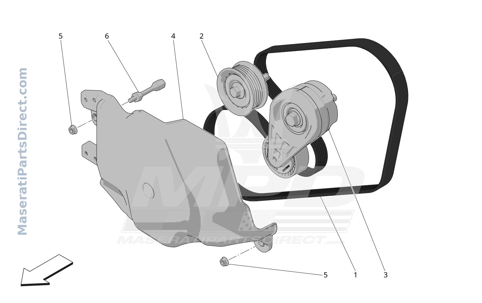 01.11 - 1 - AUXILIARY DEVICE BELTS Diagram