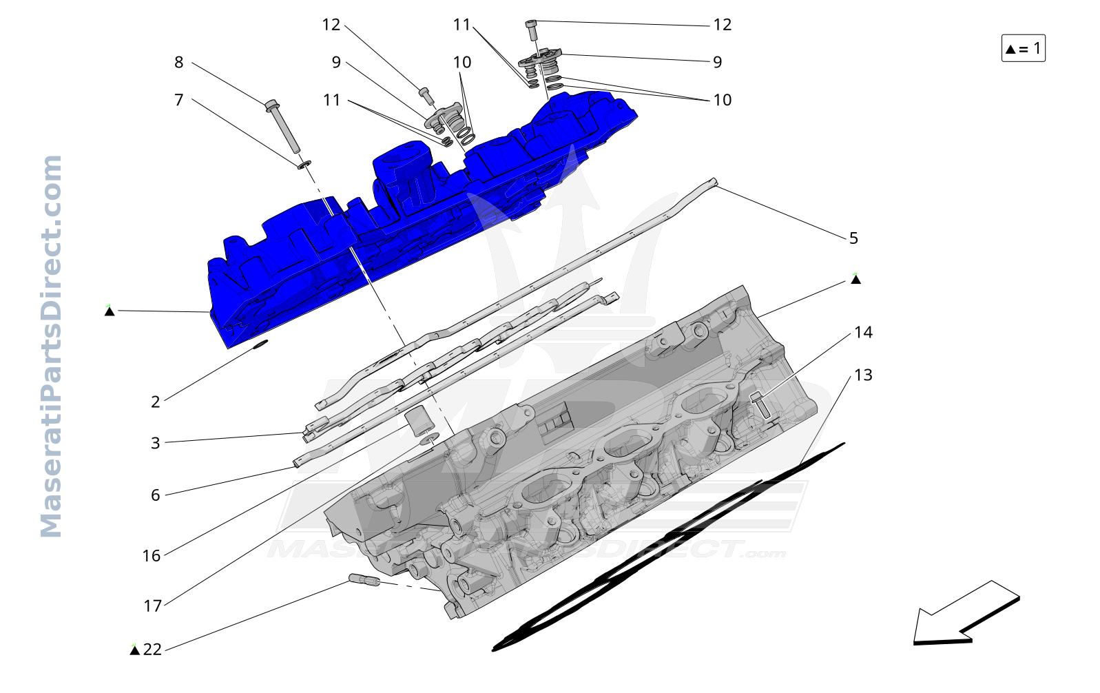 01.20 - 1 - RH CYLINDER HEAD Diagram