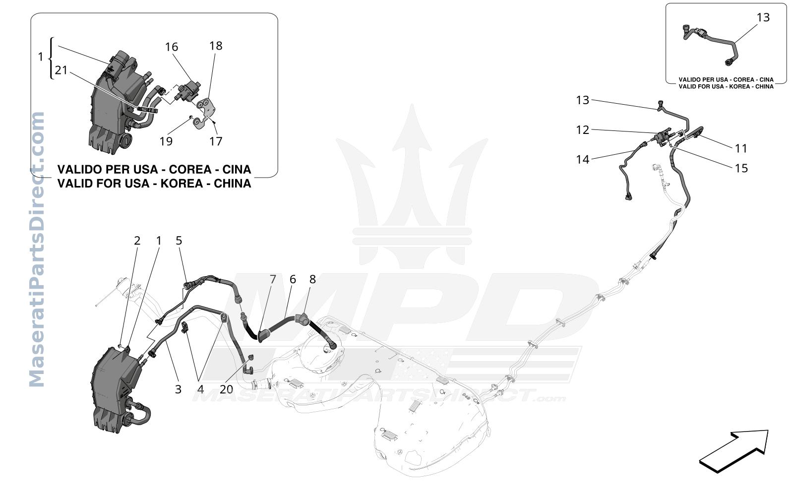 01.44 - 1 - FUEL VAPOUR RECIRCULATION SYSTEM Diagram