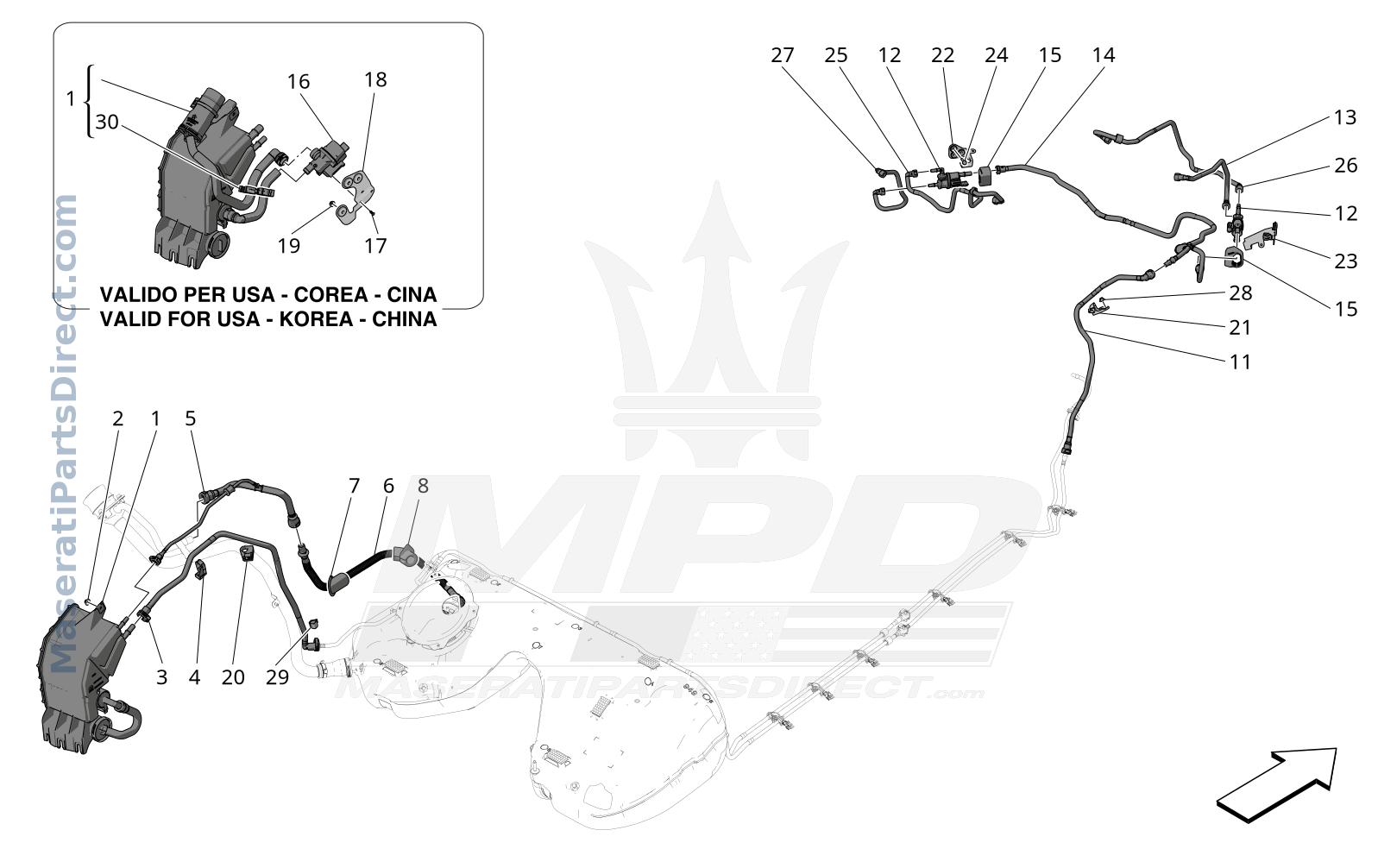 01.44 - 2 - FUEL VAPOUR RECIRCULATION SYSTEM Diagram