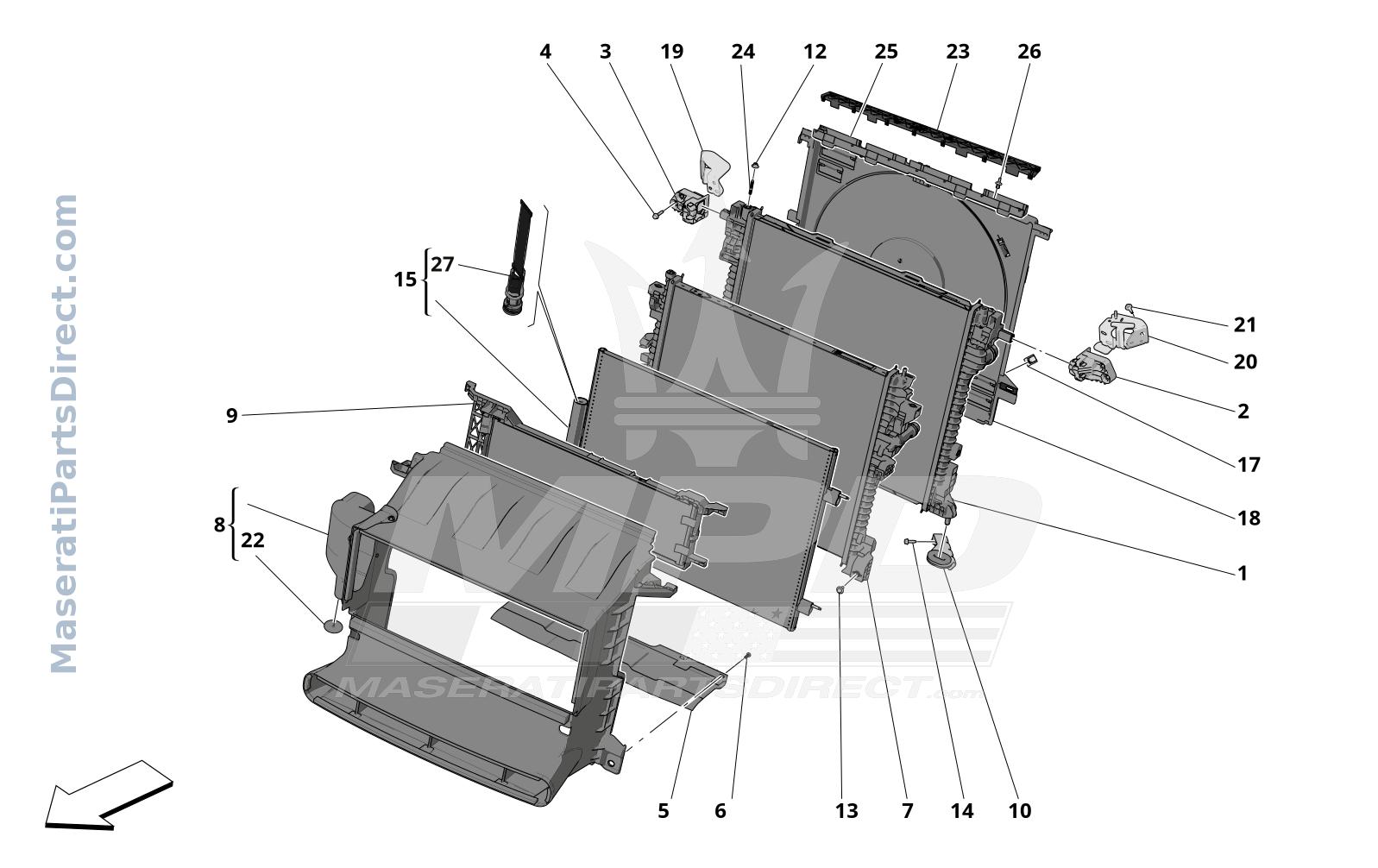 01.70 - 1 - COOLING: AIR RADIATORS AND DUCTS Diagram