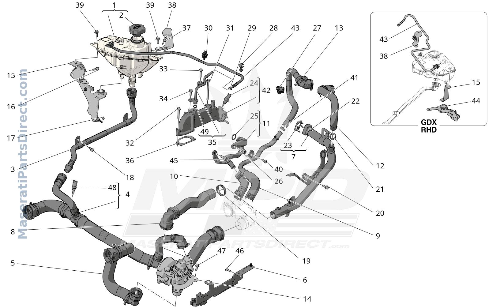01.71 - 2 - COOLING SYSTEM: NOURICE AND LINES Diagram
