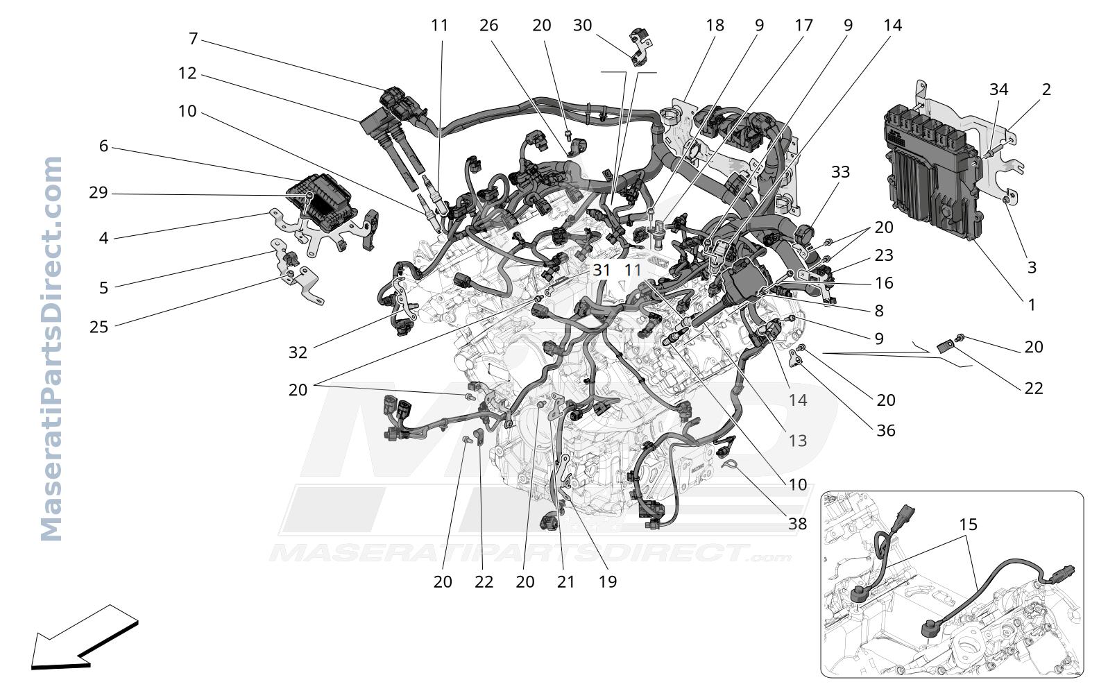 01.90 - 2 - ELECTRONIC CONTROL: INJECTION AND ENGINE TIMING CONTROL Diagram