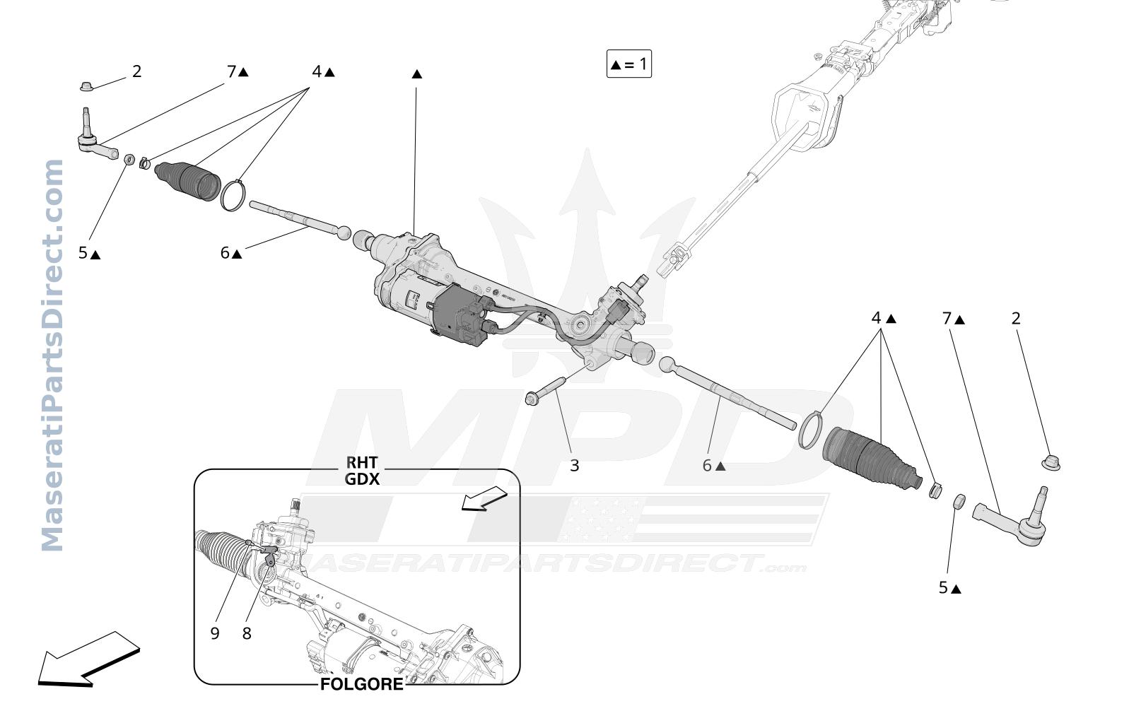 05.10 - 1 - COMPLETE STEERING RACK UNIT Diagram