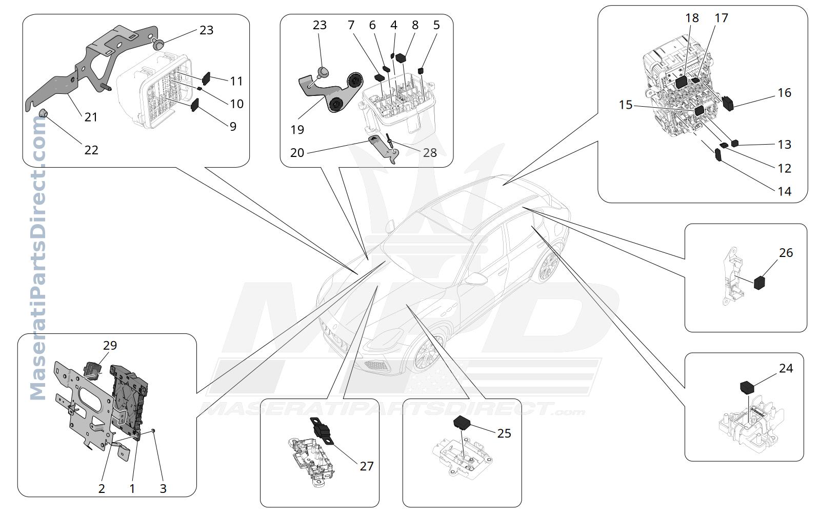 08.61 - 1 - RELAYS, FUSES AND BOXES Diagram