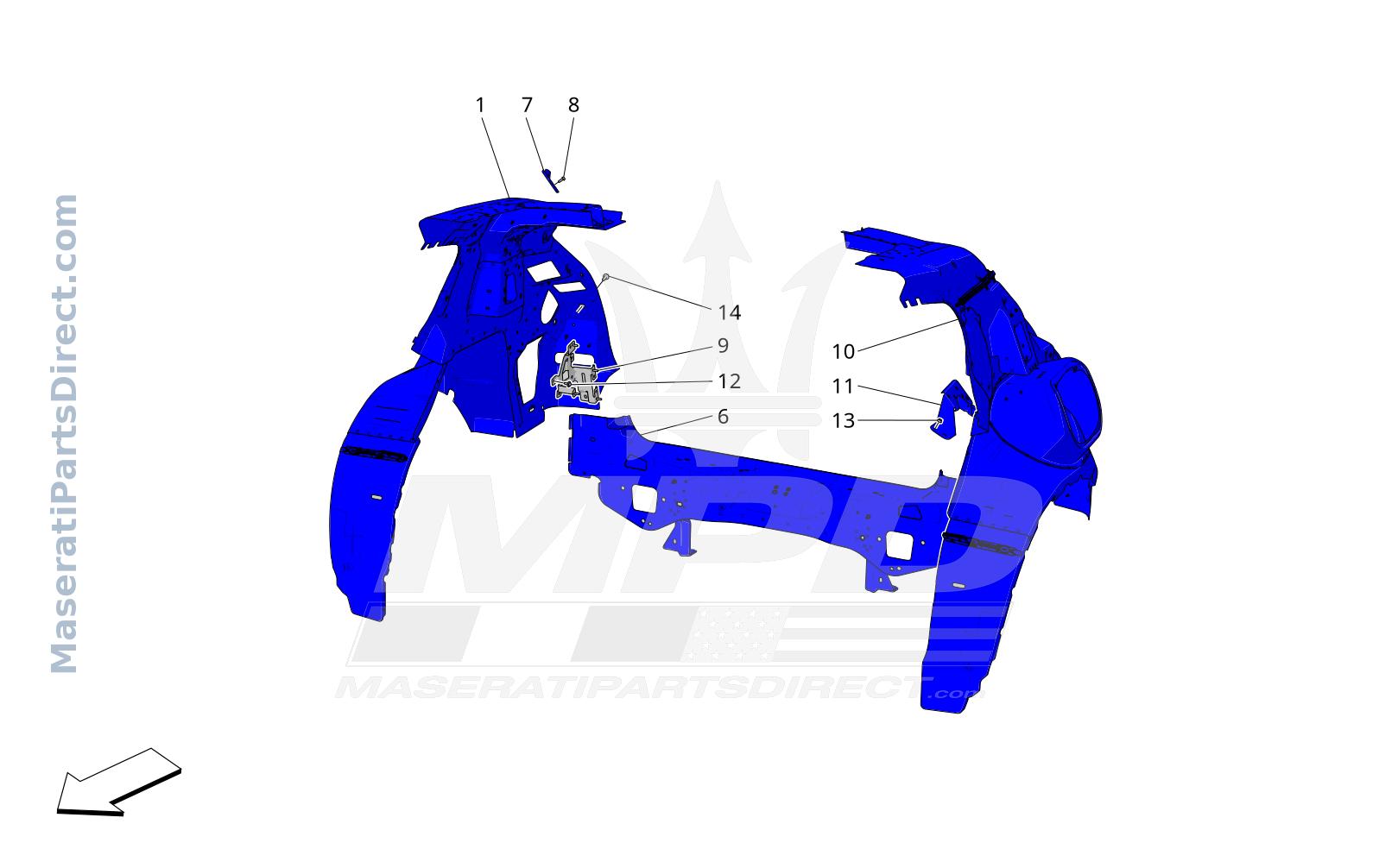 09.02 - 1 - BODYWORK AND REAR OUTER TRIM PANELS Diagram