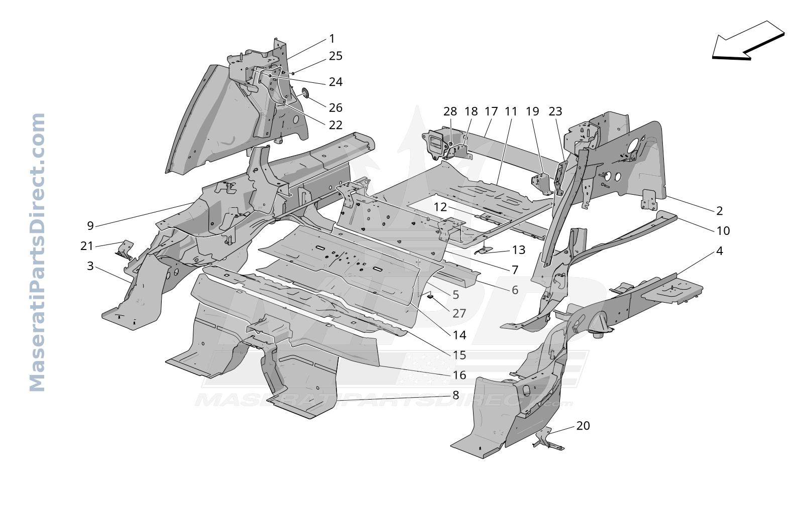 09.05 - 1 - REAR STRUCTURAL FRAMES AND SHEET PANELS Diagram