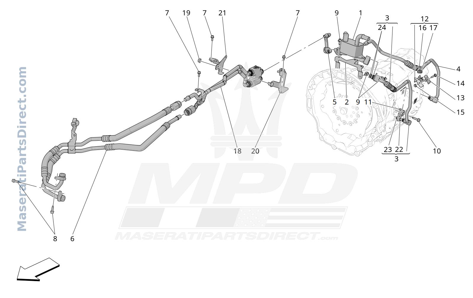 03.50 - 2 - LUBRICATION AND GEARBOX OIL COOLING Diagram