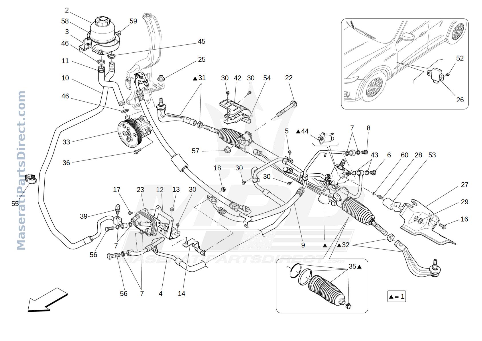 05.10 - 3 - COMPLETE STEERING RACK UNIT Diagram