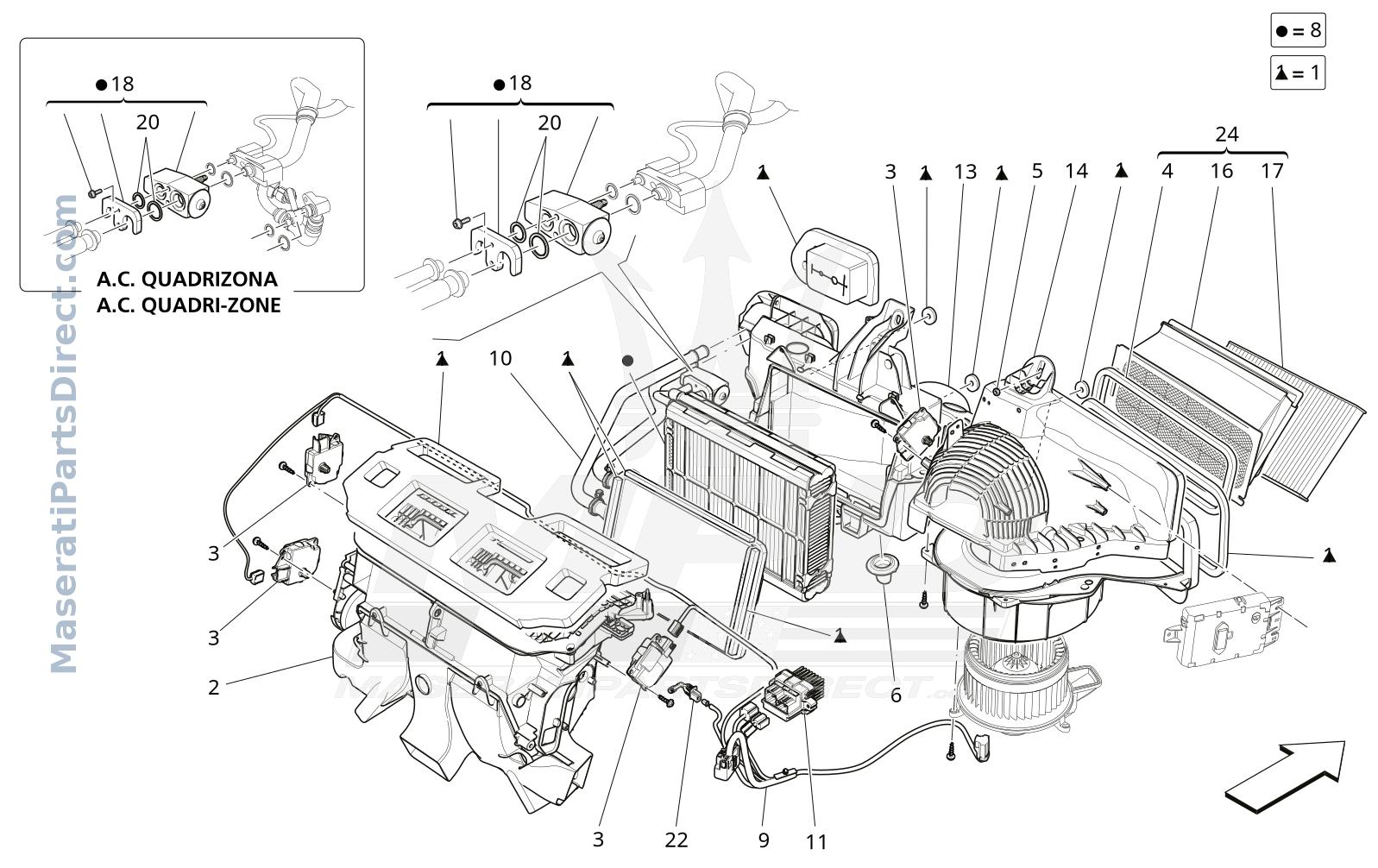 08.41 - 1 - A/C UNIT: DASHBOARD DEVICES Diagram