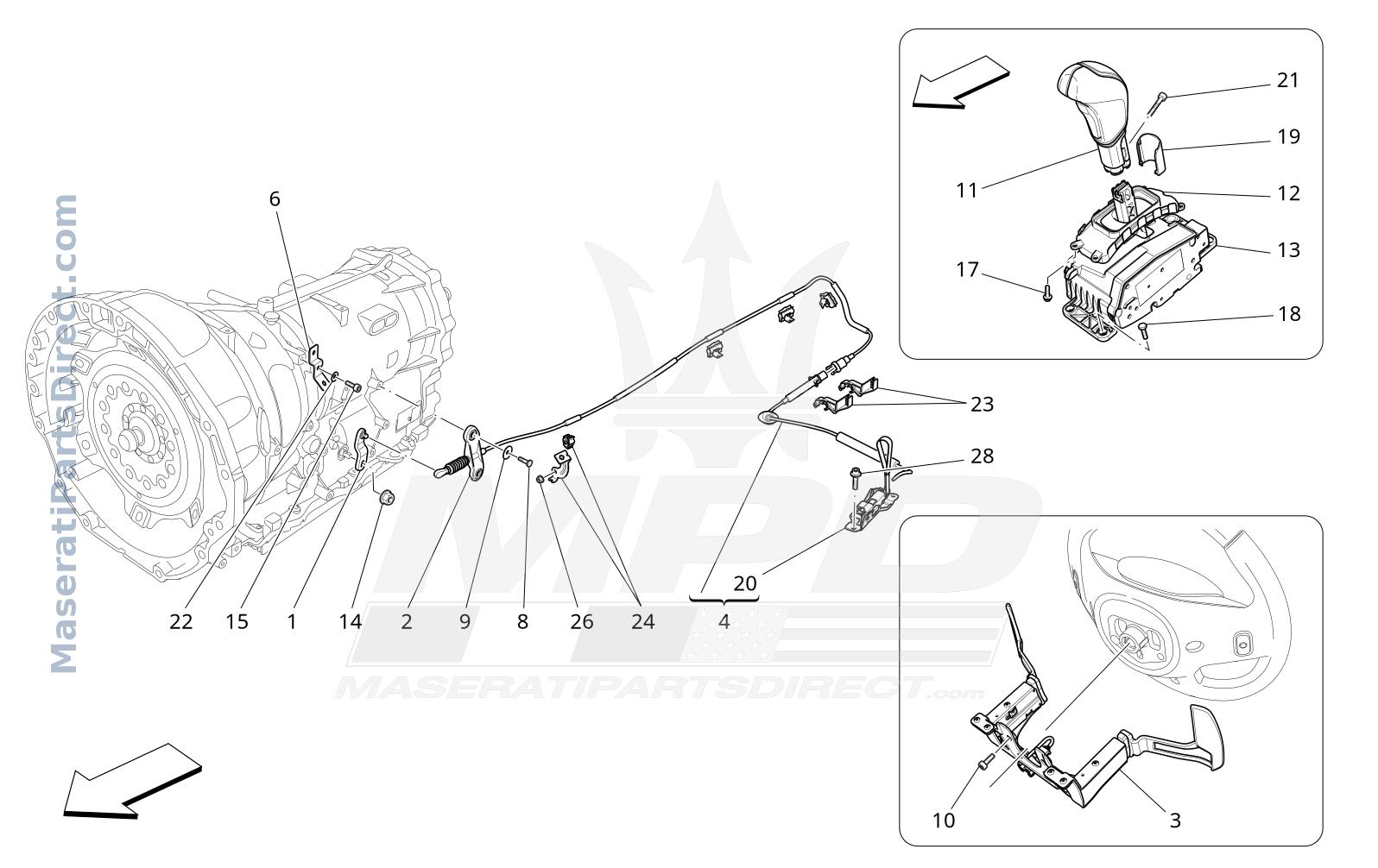 03.02 - 1 - DRIVER CONTROLS FOR AUTOMATIC GEARBOX Diagram