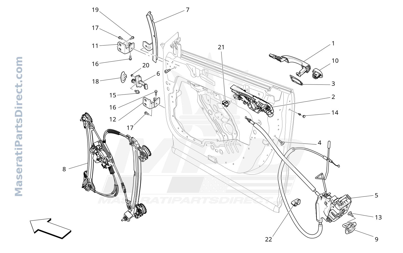 09.31 - 1 - FRONT DOORS: MECHANISMS Diagram