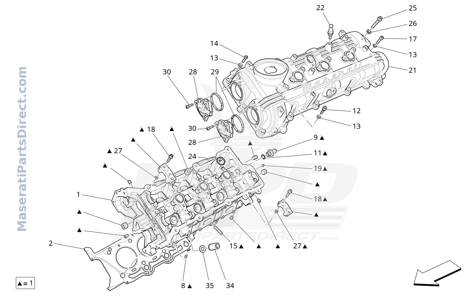 01.21 - 2 - LH CYLINDER HEAD Diagram