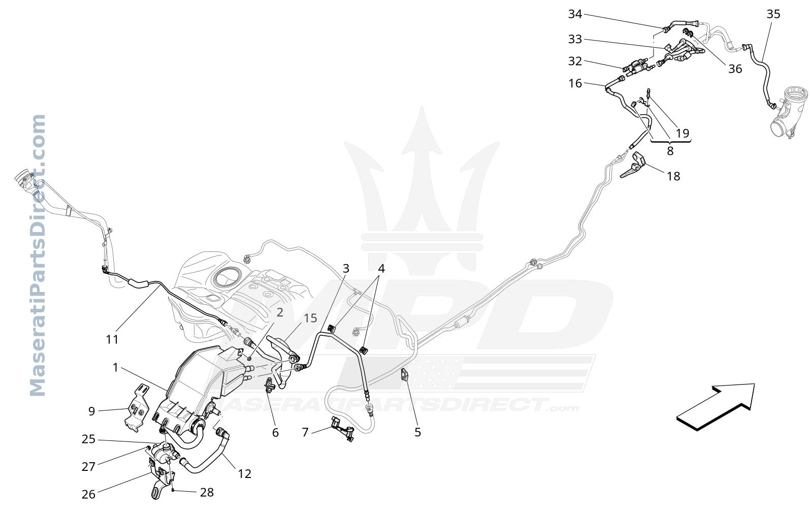 01.44 - 6 - FUEL VAPOUR RECIRCULATION SYSTEM Diagram