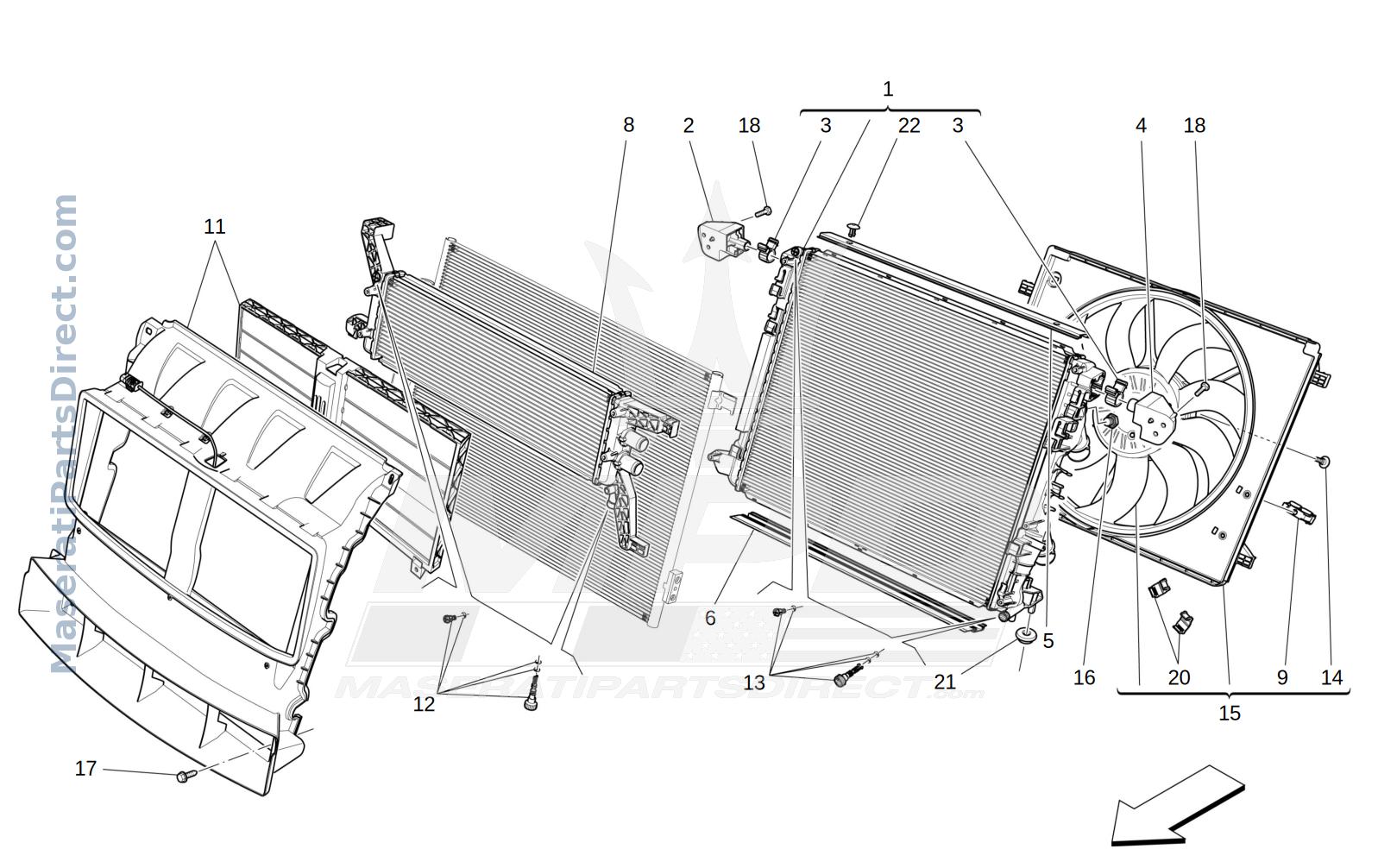 01.70 - 2 - COOLING: AIR RADIATORS AND DUCTS Diagram