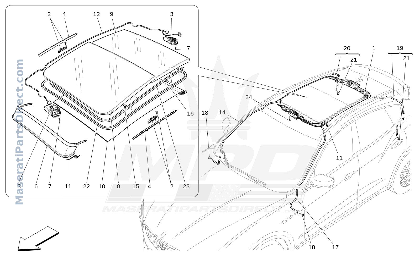 09.71 - 1 - SUNROOF Diagram