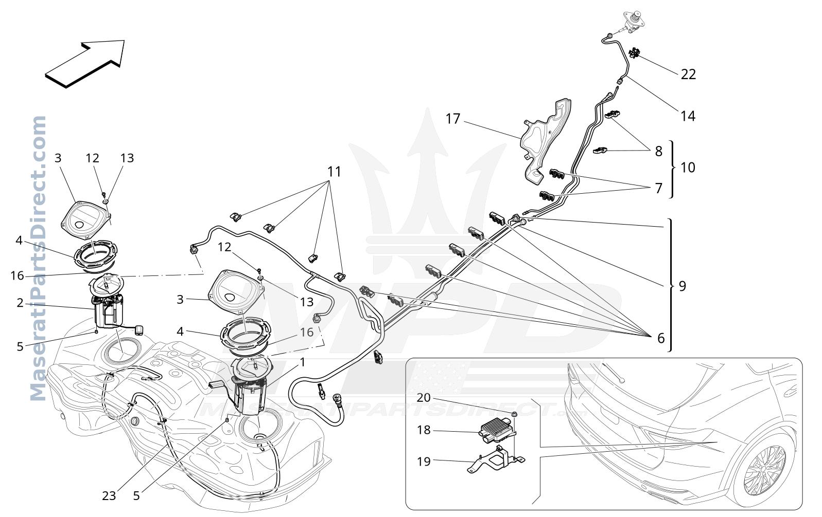01.43 - 6 - FUEL PUMPS AND CONNECTION LINES Diagram