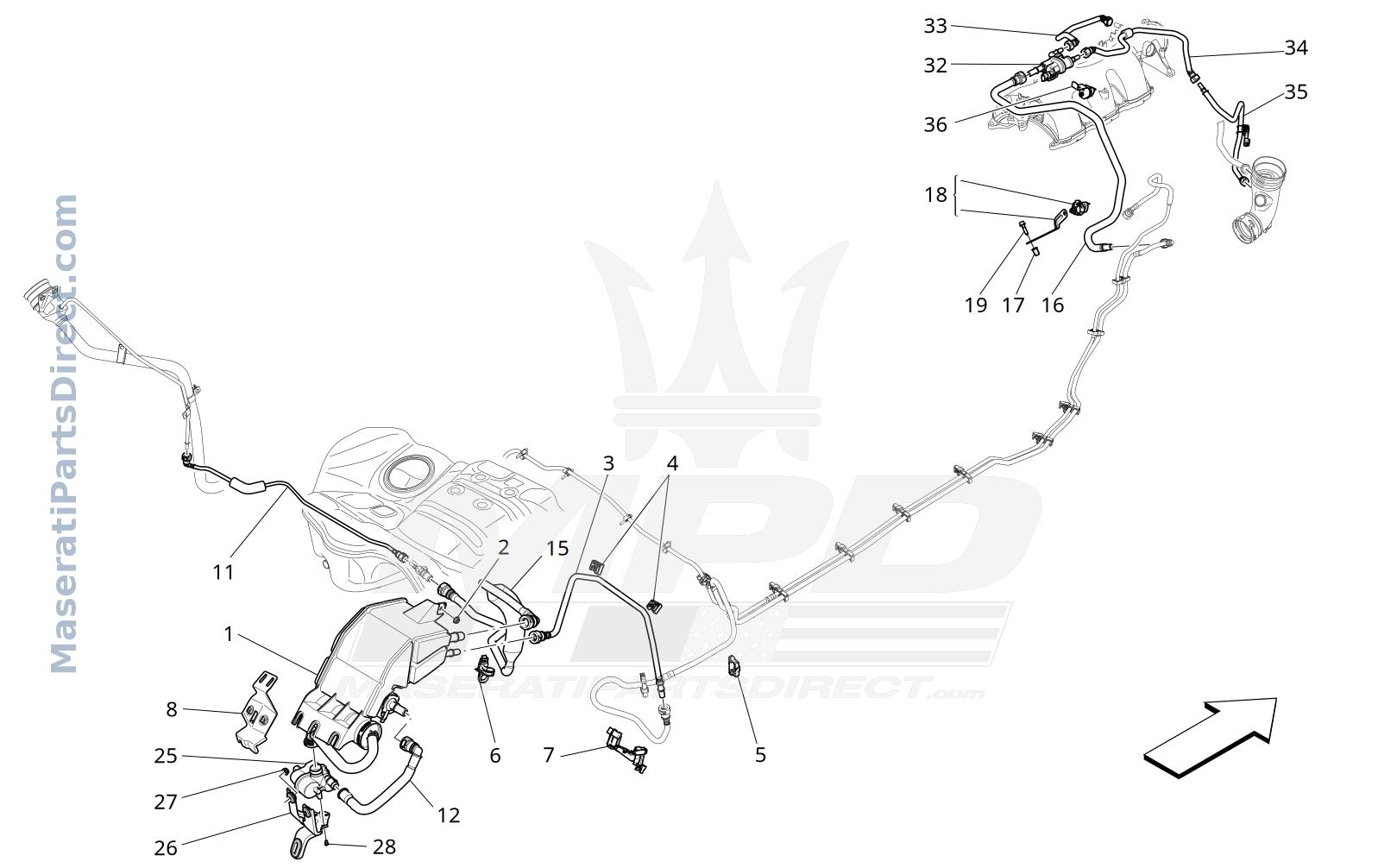 01.44 - 10 - FUEL VAPOUR RECIRCULATION SYSTEM Diagram