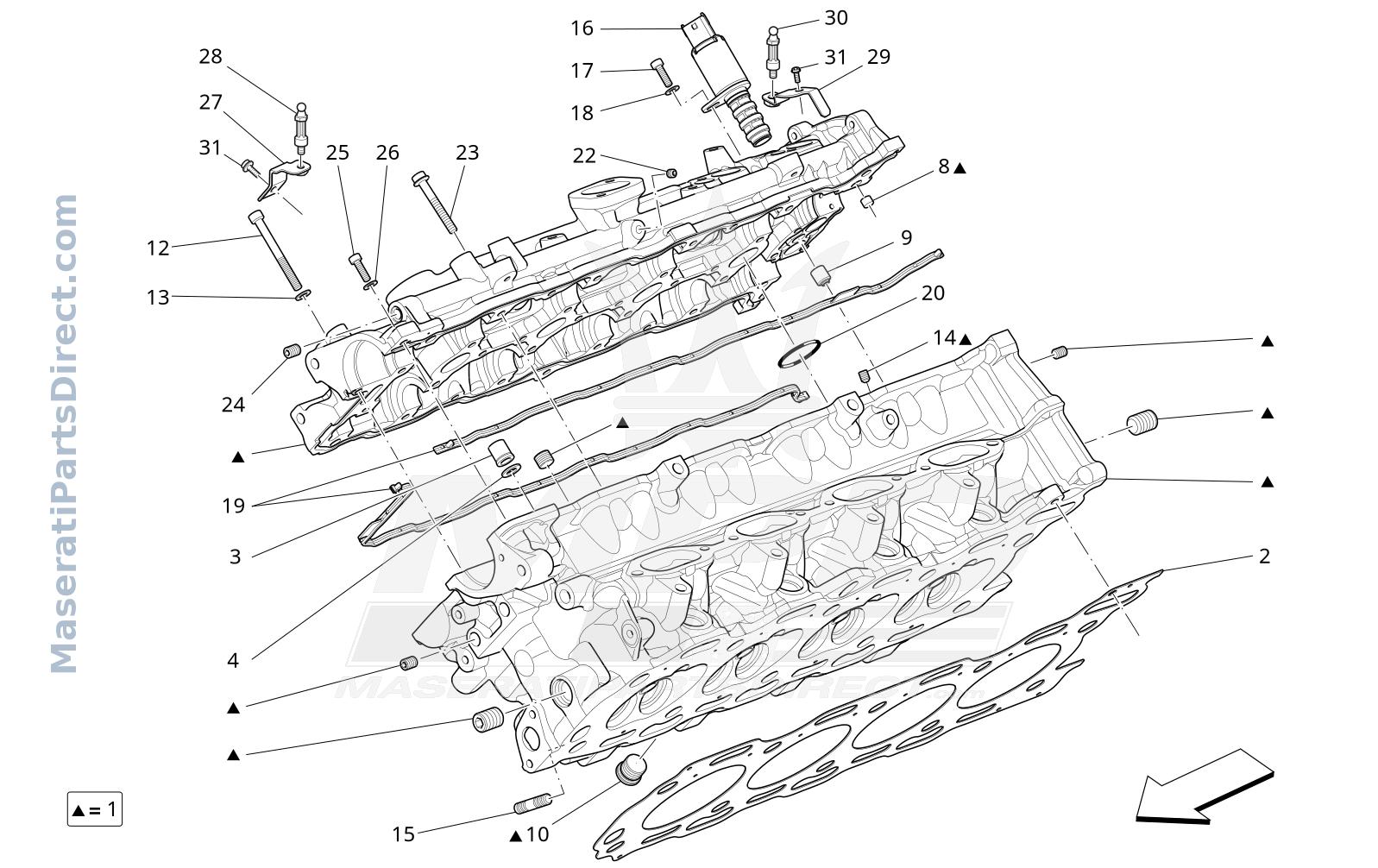 01.20 - 1 - RH CYLINDER HEAD Diagram