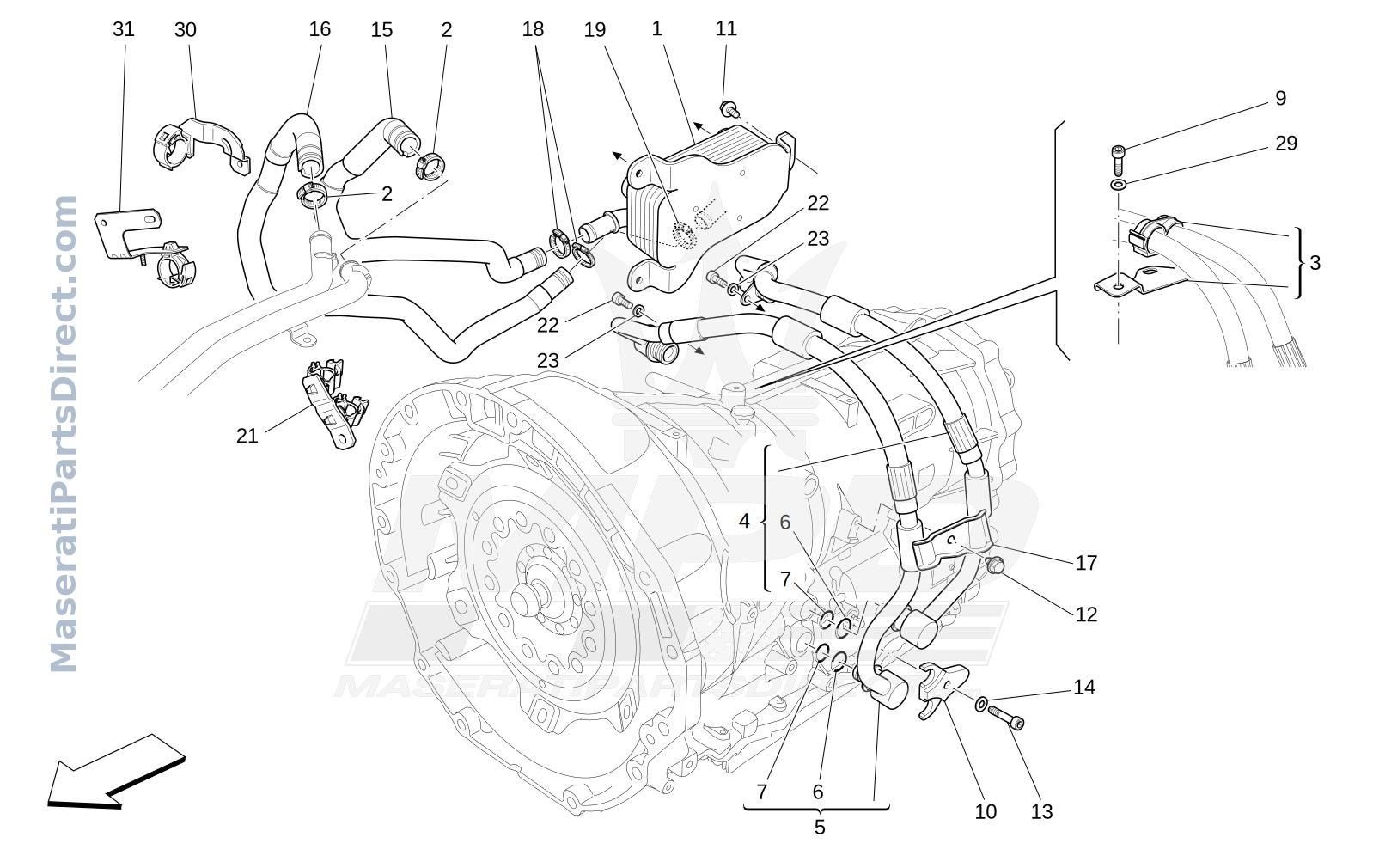 03.50 - 1 - LUBRICATION AND GEARBOX OIL COOLING Diagram