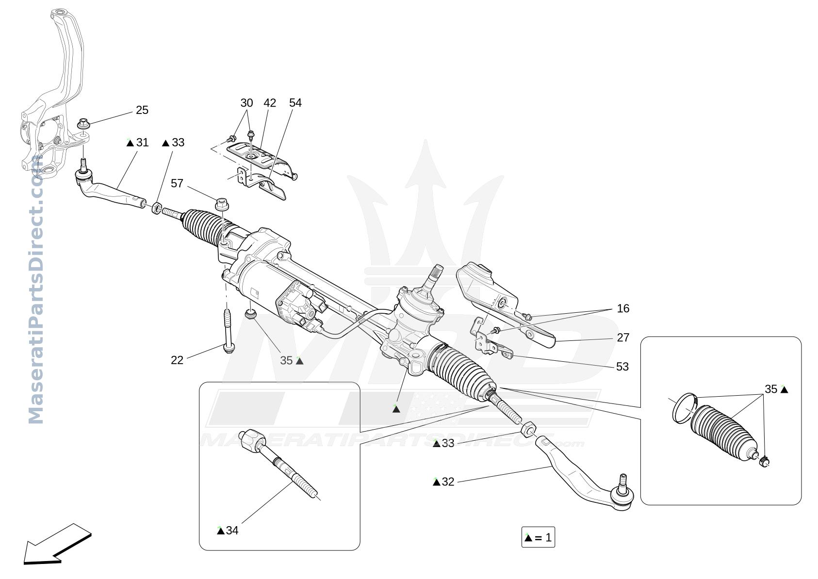 05.10 - 4 - COMPLETE STEERING RACK UNIT Diagram