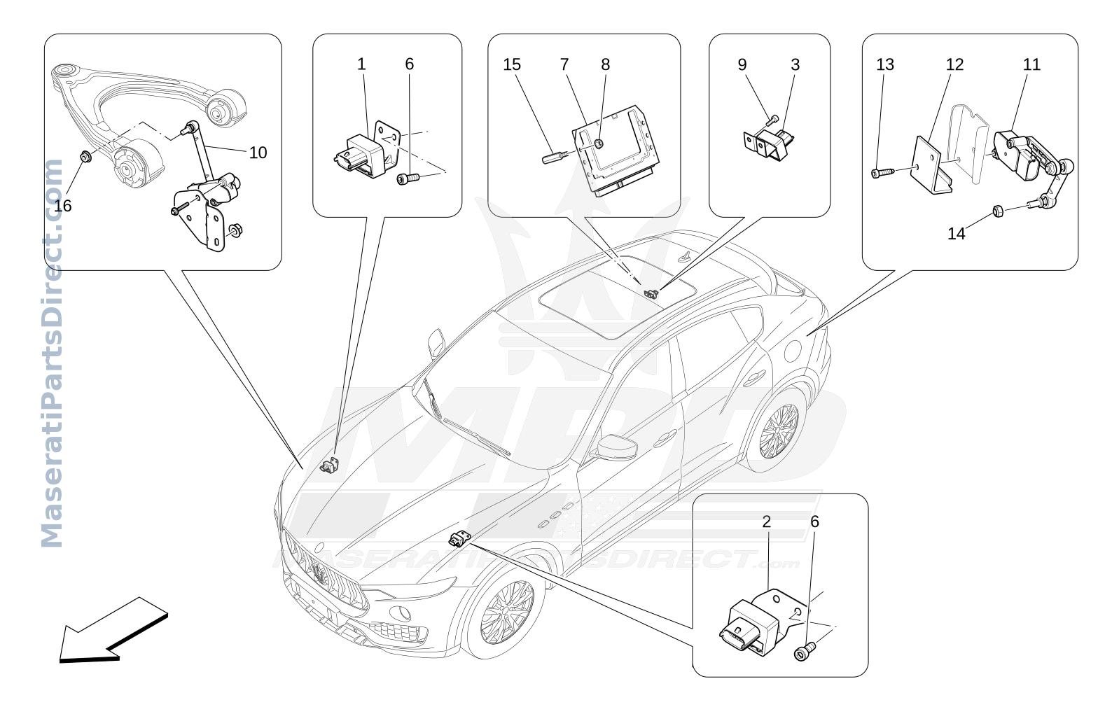 06.90 - 1 - ELECTRONIC CONTROL (SUSPENSION) Diagram