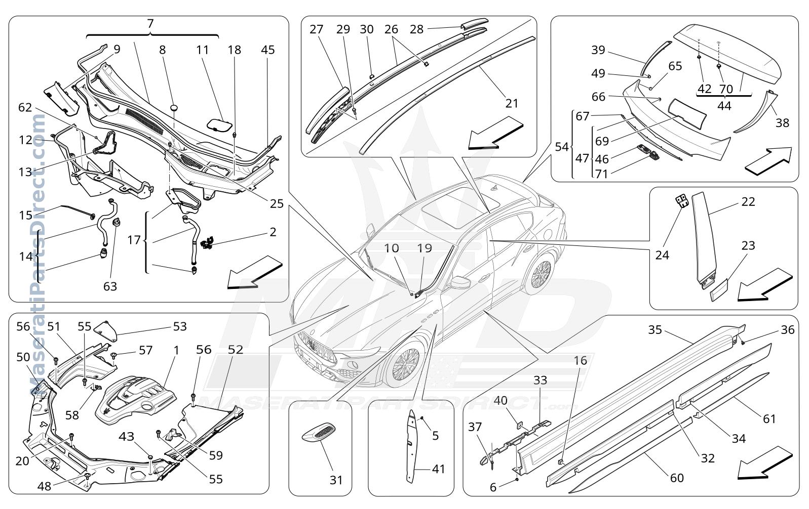 09.15 - 2 - SHIELDS, TRIMS AND COVERING PANELS Diagram