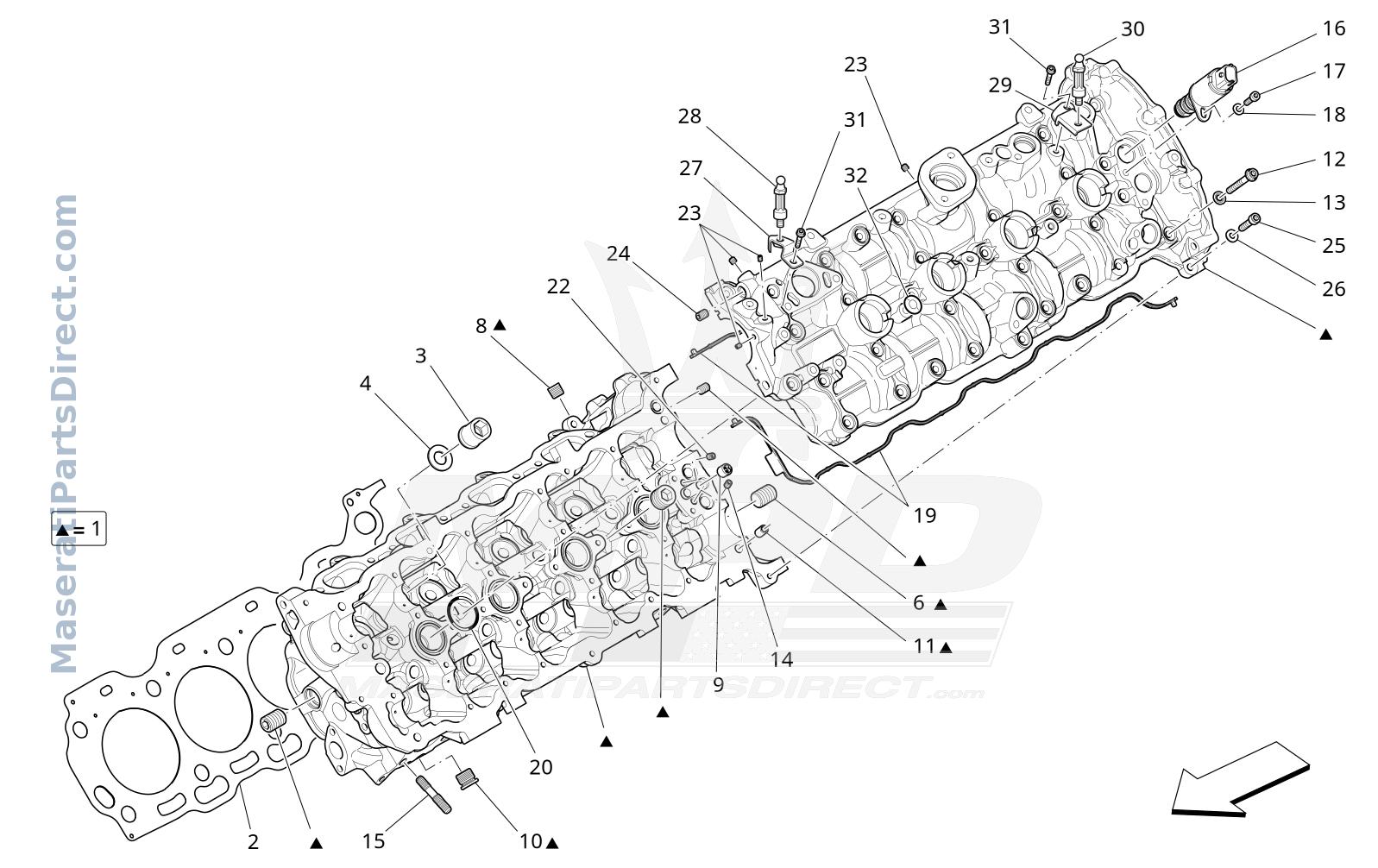 01.21 - 1 - LH CYLINDER HEAD Diagram