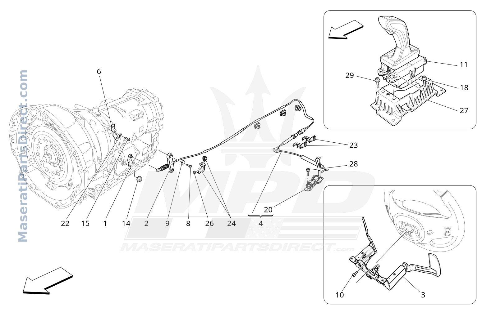 03.02 - 2 - DRIVER CONTROLS FOR AUTOMATIC GEARBOX Diagram