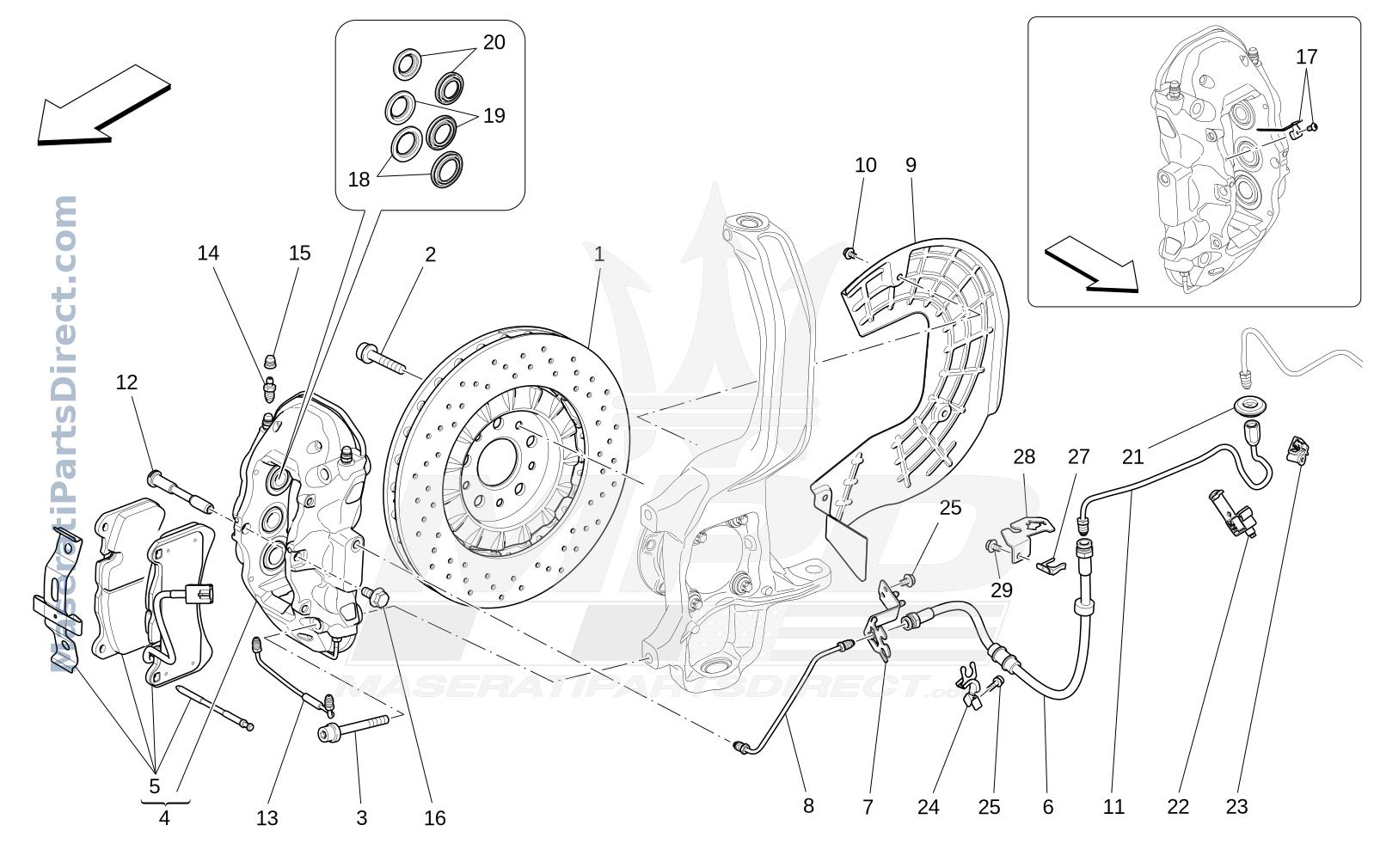 04.10 - 2 - BRAKING DEVICES ON FRONT WHEELS Diagram