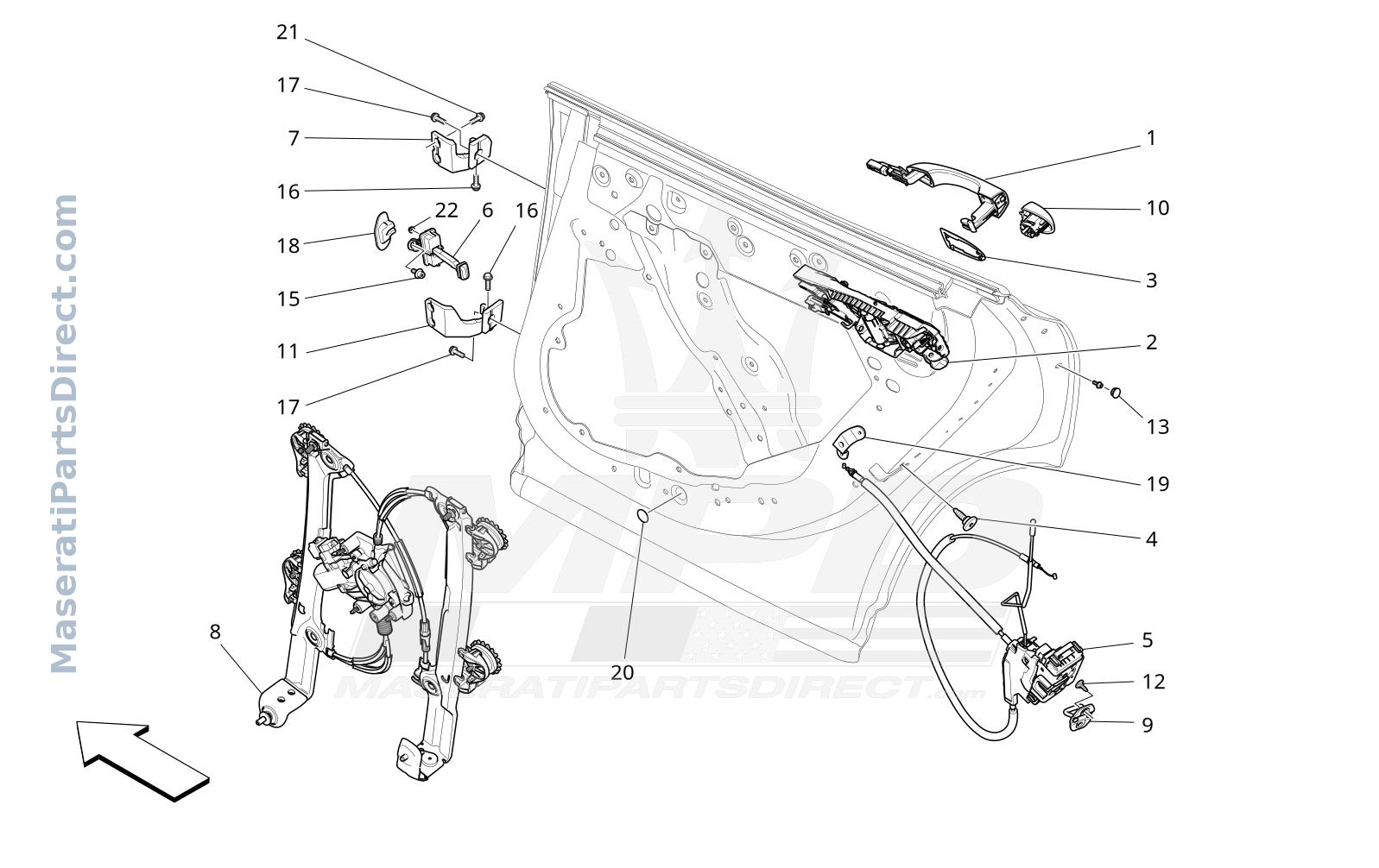 09.33 - 1 - REAR DOORS: MECHANISMS Diagram