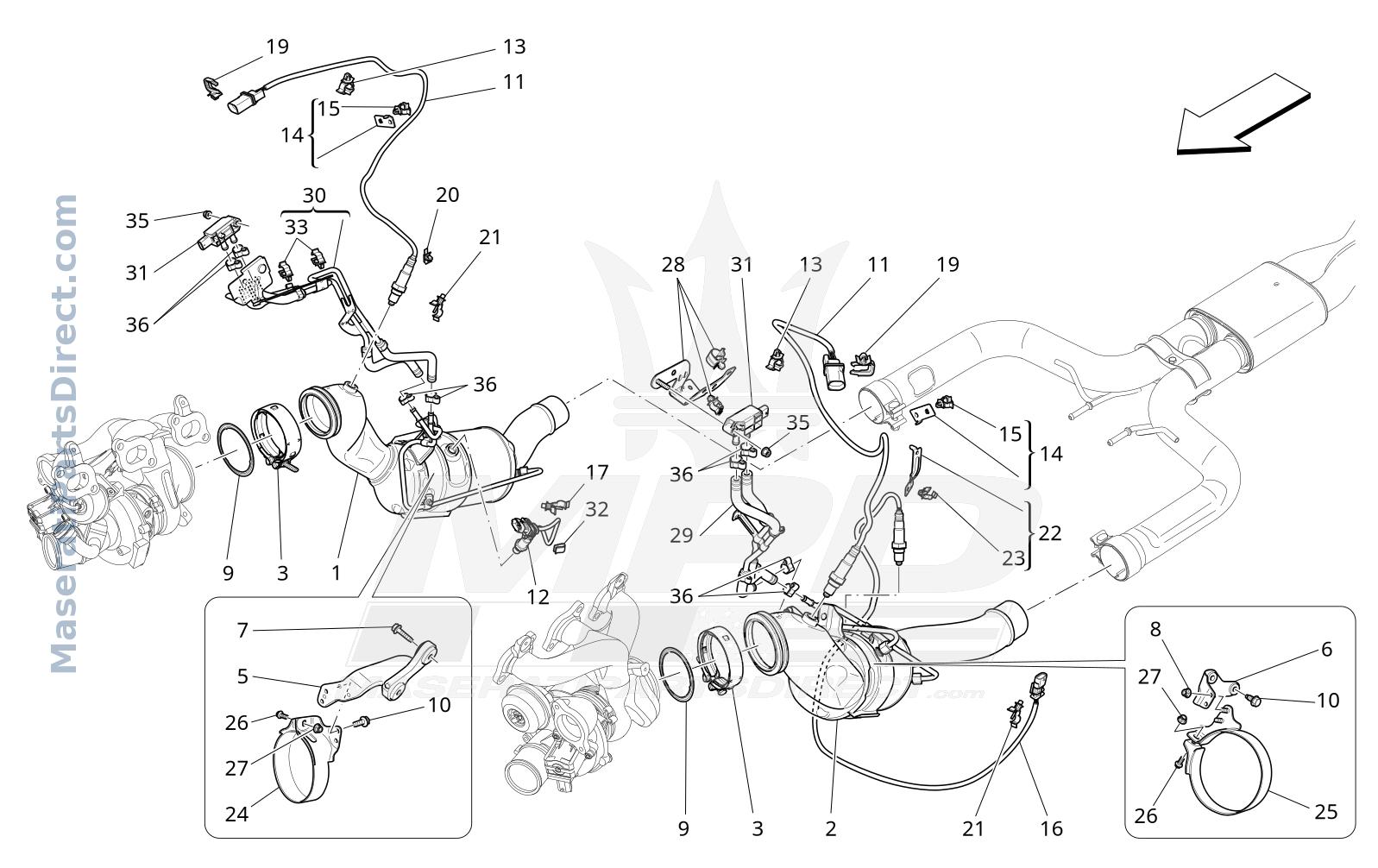 01.80 - 10 - PRE-CATALYTIC CONVERTERS AND CATALYTIC CONVERTERS Diagram