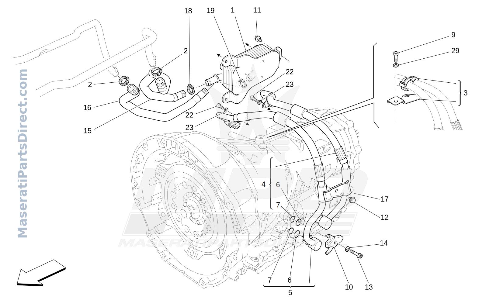 03.50 - 2 - LUBRICATION AND GEARBOX OIL COOLING Diagram