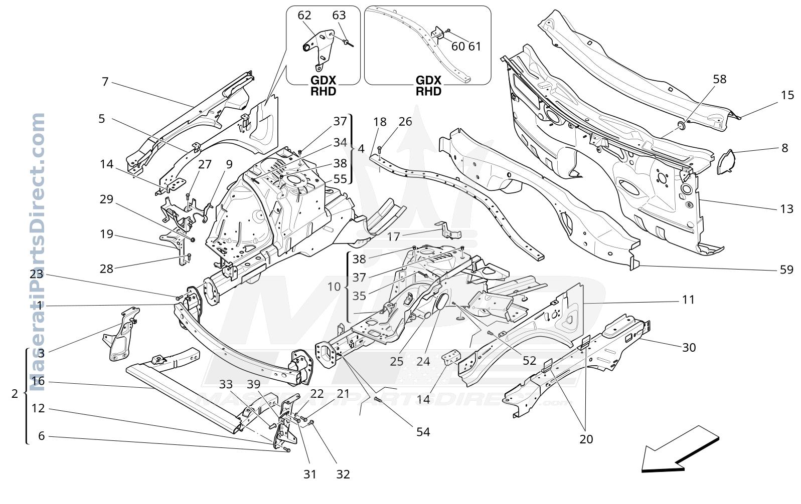 09.03 - 1 - FRONT STRUCTURAL FRAMES AND SHEET PANELS Diagram