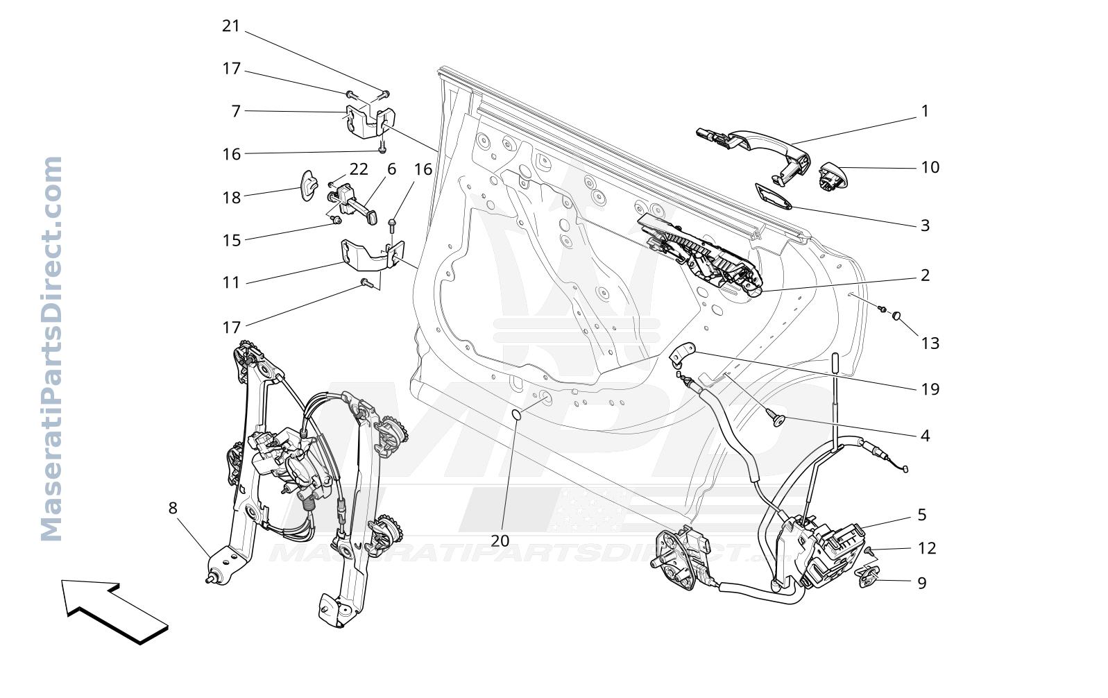 09.33 - 2 - REAR DOORS: MECHANISMS Diagram