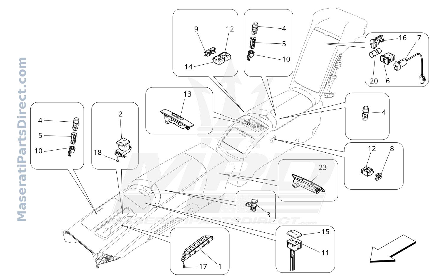 08.51 - 1 - CENTRE CONSOLE DEVICES Diagram