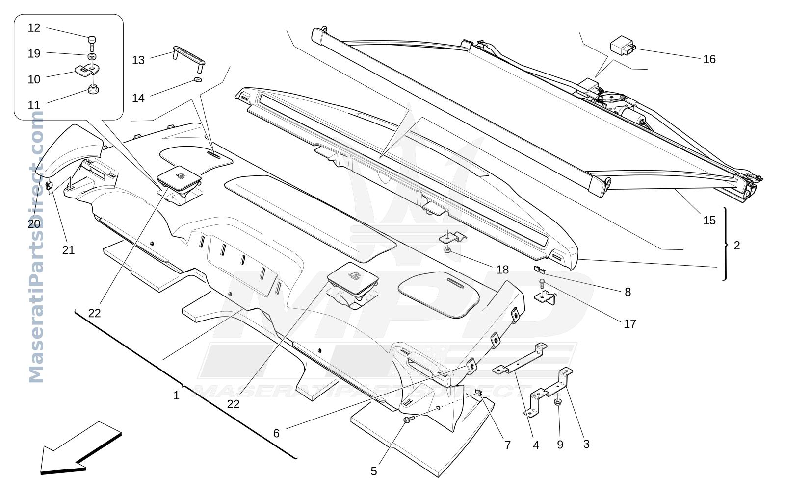 09.46 - 4 - REAR PARCEL SHELF Diagram