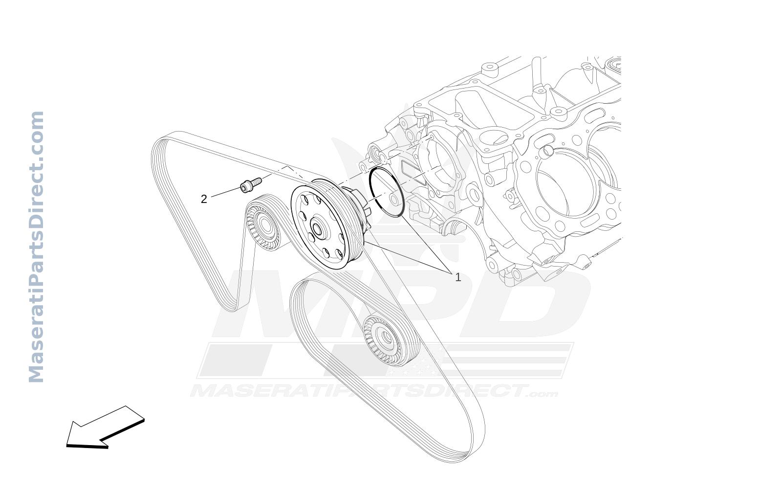 01.72 - 1 - COOLING SYSTEM: WATER PUMP Diagram
