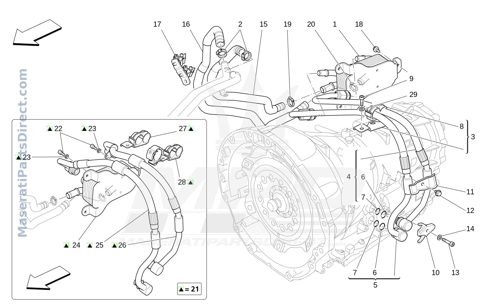 03.50 - 1 - LUBRICATION AND GEARBOX OIL COOLING Diagram