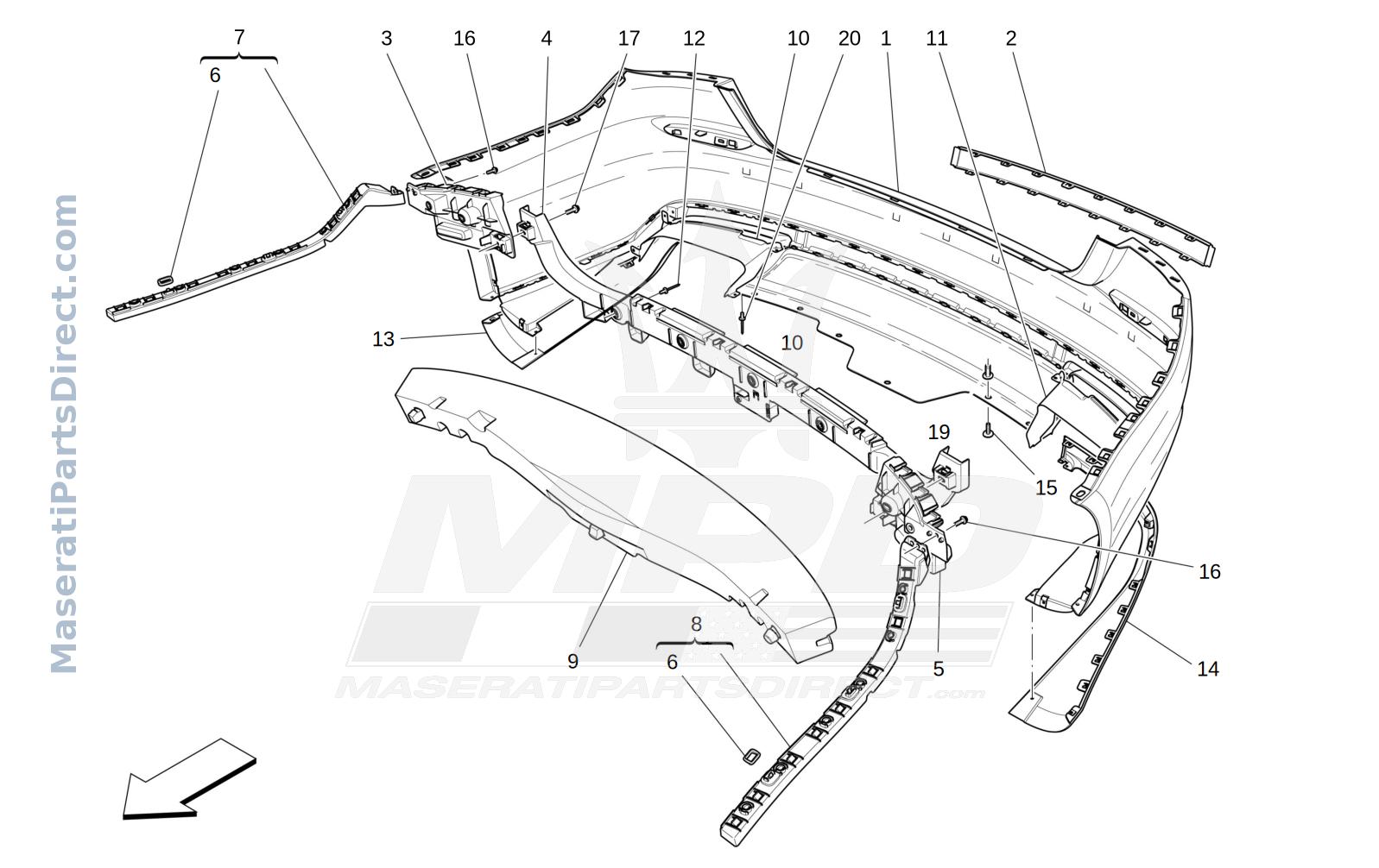 09.11 - 1 - REAR BUMPER Diagram