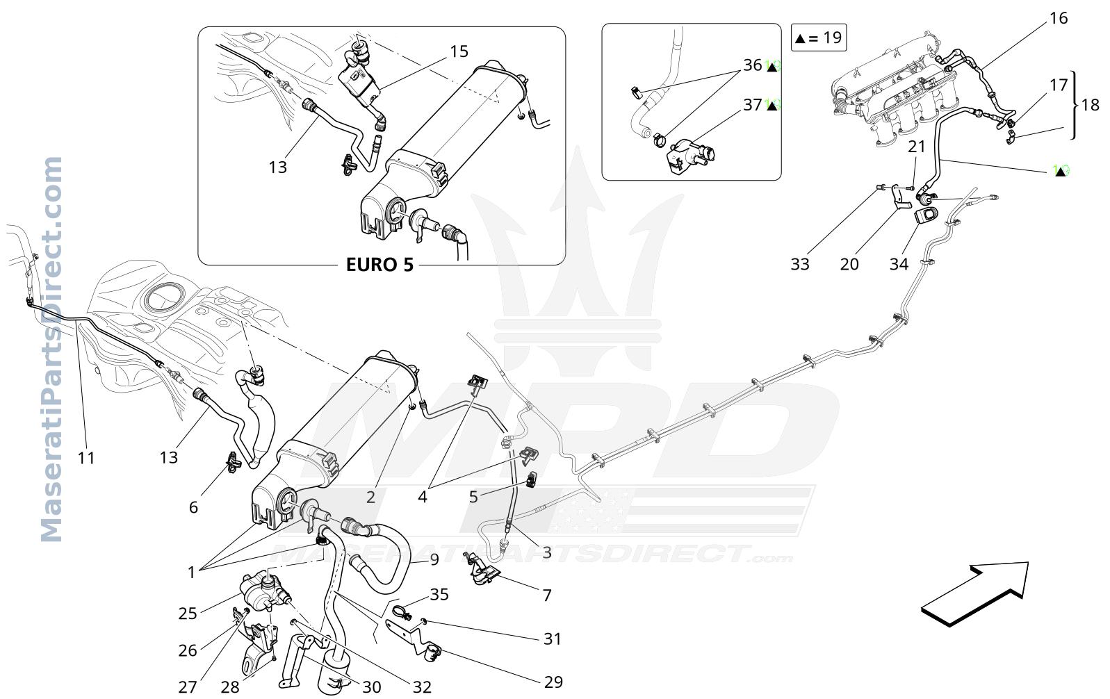 01.44 - 2 - FUEL VAPOUR RECIRCULATION SYSTEM Diagram
