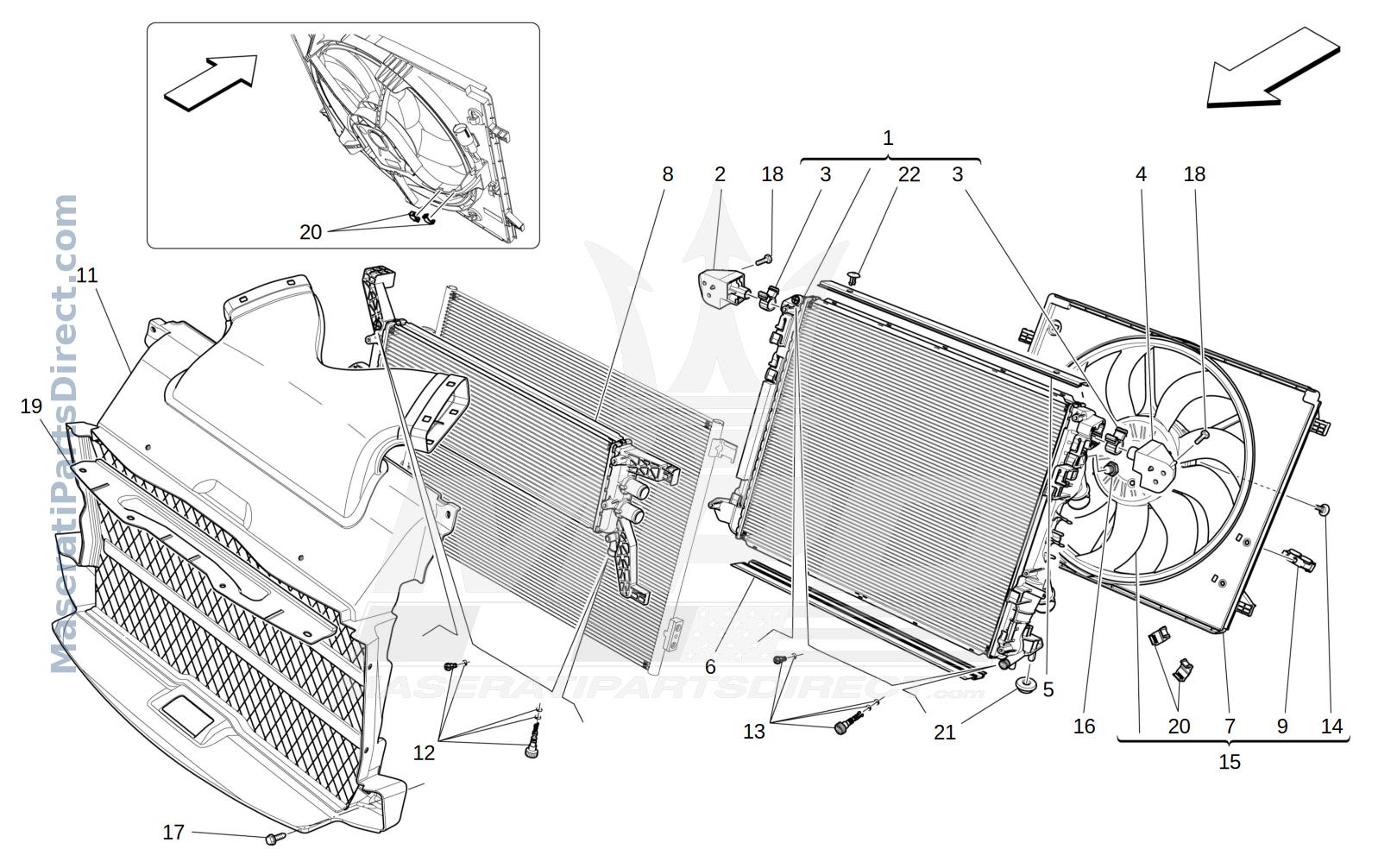 01.70 - 1 - COOLING: AIR RADIATORS AND DUCTS Diagram