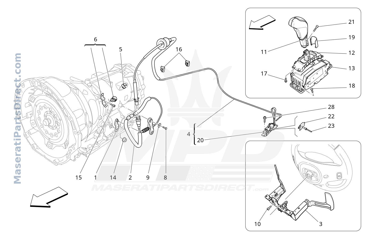 03.02 - 1 - DRIVER CONTROLS FOR AUTOMATIC GEARBOX Diagram