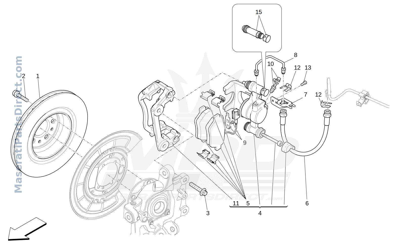 04.11 - 4 - BRAKING DEVICES ON REAR WHEELS Diagram