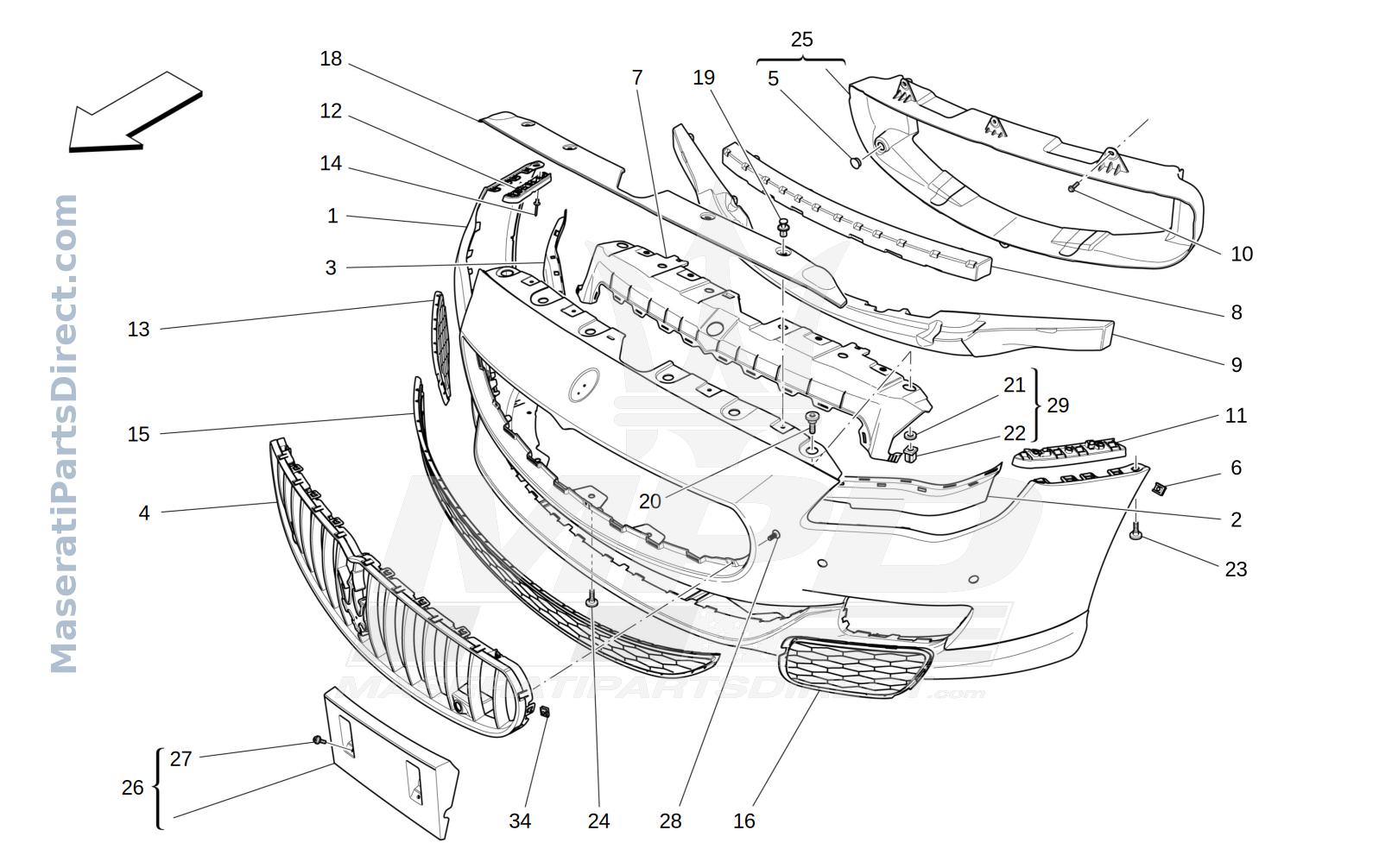 09.10 - 1 - FRONT BUMPER Diagram