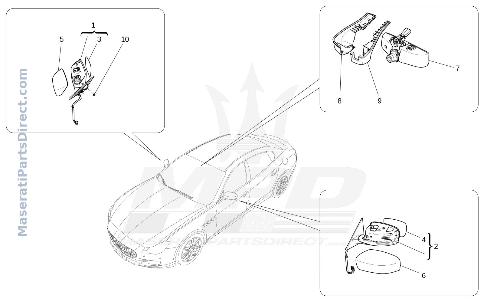 09.35 - 1 - INTERNAL AND EXTERNAL REAR-VIEW MIRRORS Diagram